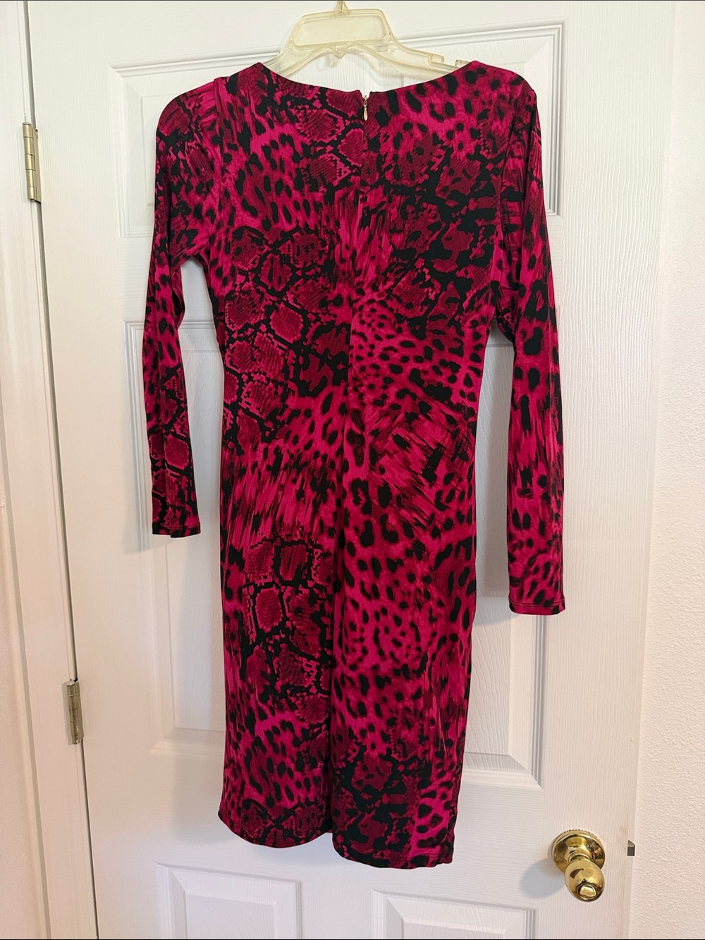 Thalia Sodi Pink and Black Animal Print Cowl-Neck Dress - Picture 4 of 4
